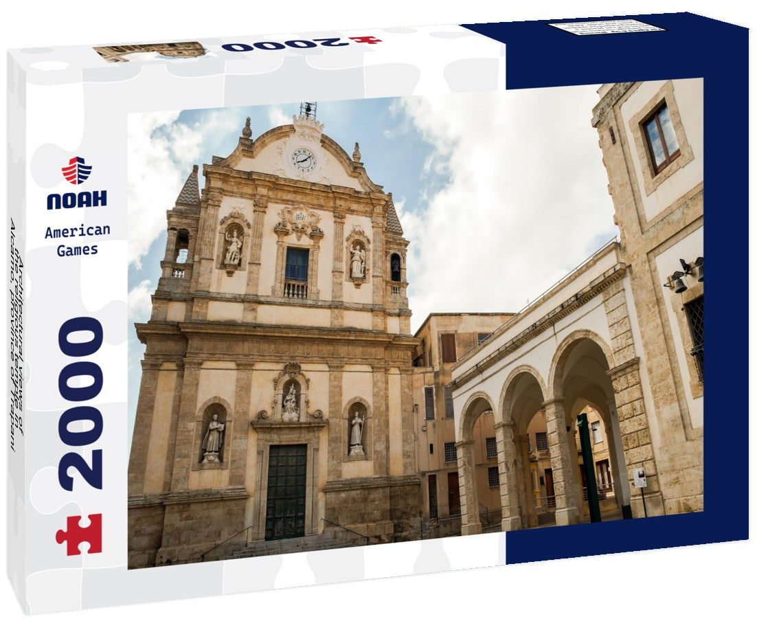 Architectural views of the religious temple in Alcamo, province of Trapani, Sicily, Italy 2000pc Puzzle