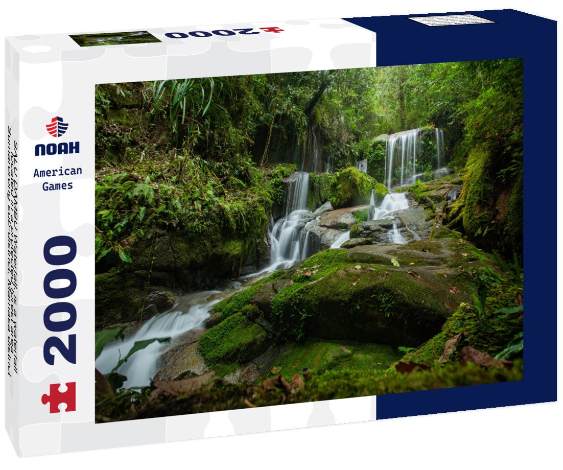 Noah Jigsaw Puzzle SALU DAMBU Waterfall, is a waterfall located in a protected forest area, Sumarorong sub-district, Mamasa district, West Sulawesi province, Indonesia 2000 pieces