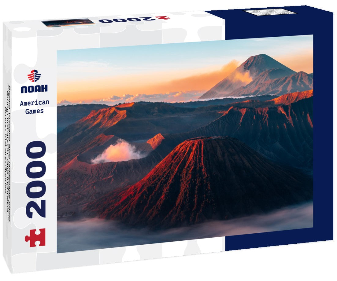 Noah Jigsaw Puzzle Bromo Vulcano epic landscape photo. Bromo vulcano in Java Indonesia. Bromo Vulcano Sunrise 2000 pieces
