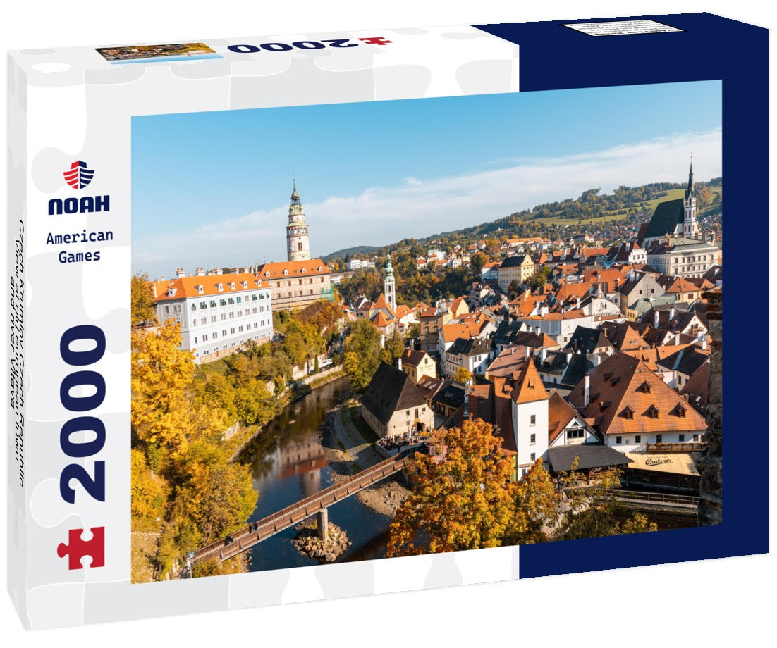 Czech Krumlov Czech Republic. View at old european town and river Vltava 2000pc Puzzle