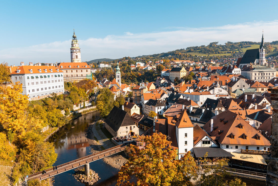 Czech Krumlov Czech Republic. View at old european town and river Vltava 2000pc Puzzle
