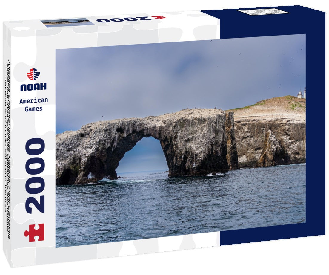 Noah Jigsaw Puzzle Anacapa Channel Islands National Park California coast with Arch rock and lighthouse and wildlife reserve and tourist attraction Ventura 2000 pieces