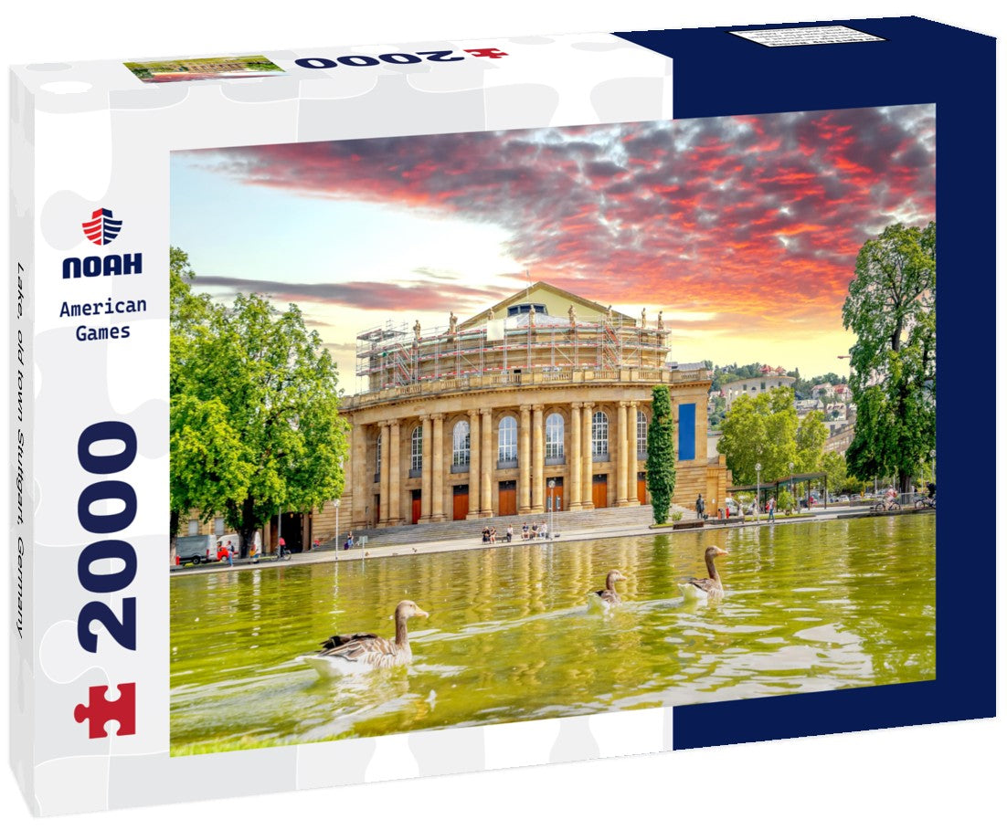 Lake, old town Stuttgart, Germany 2000pc Puzzle