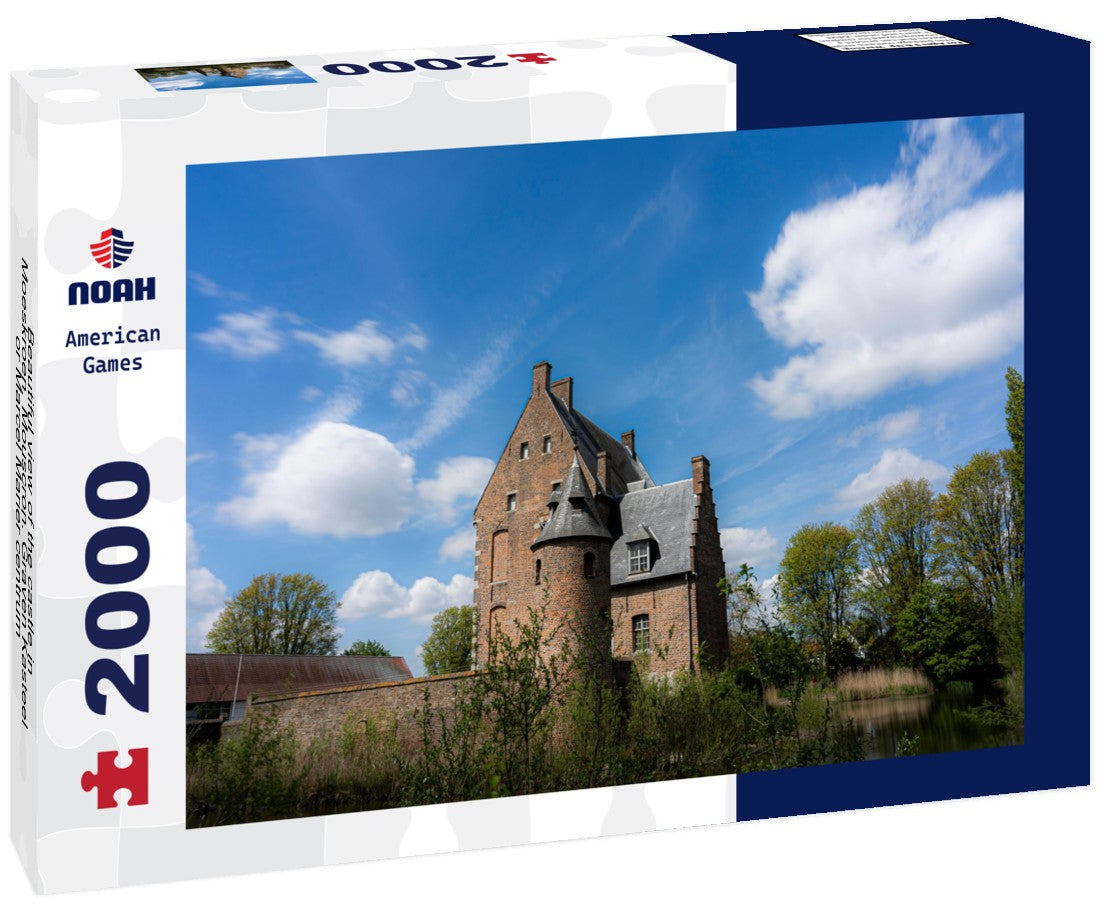 Beautiful view of the castle in Moeskroen, Mouscron. Graven Kasteel or Marcel Marier centrum 2000pc Puzzle