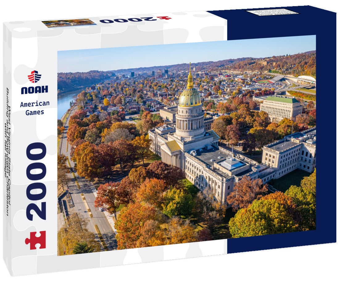 West Virginia State Capitol Building and downtown Charleston with fall foliage 2000pc Puzzle