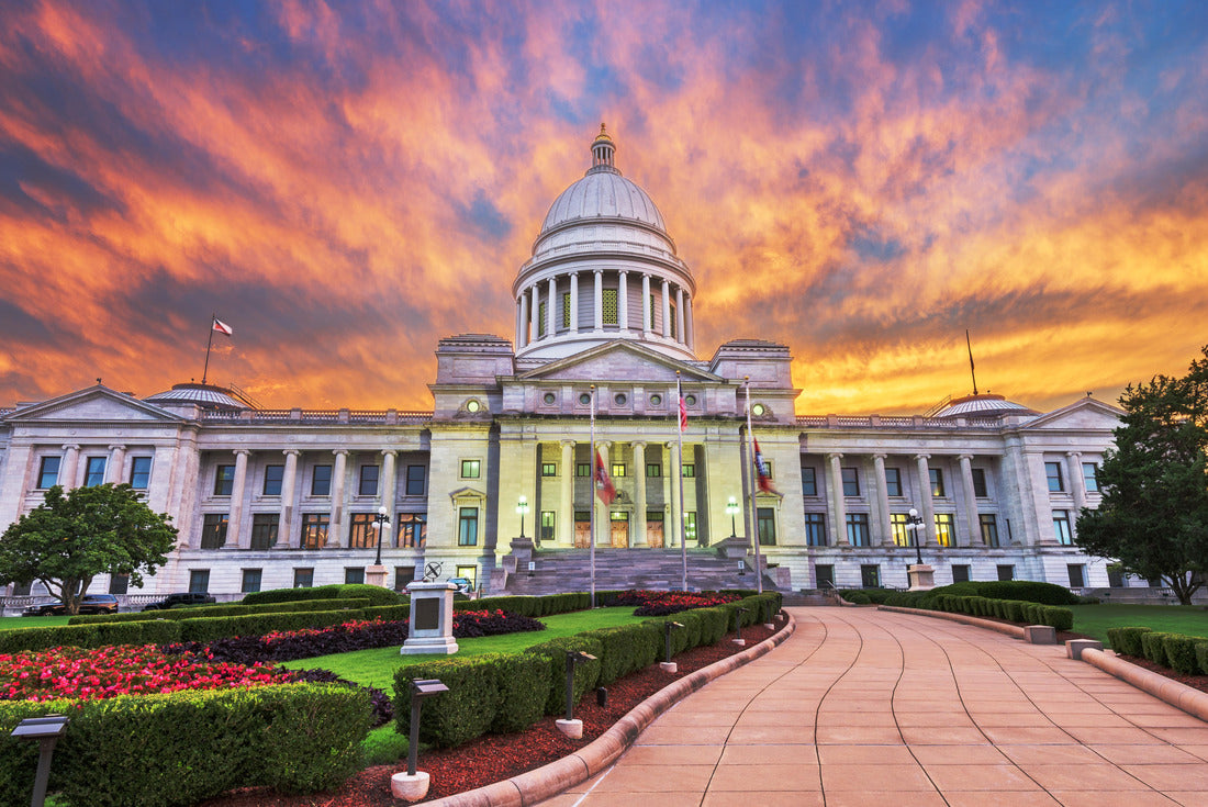 Little Rock, Arkansas, USA from the state capitol at dusk 2000pc Puzzle
