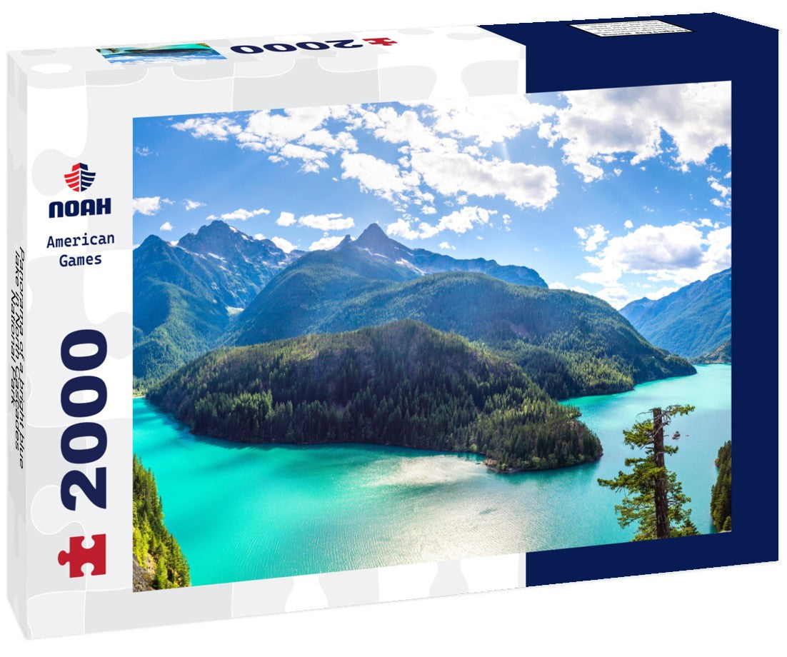 a bright blue lake in North Cascades National Park 2000pc Puzzle