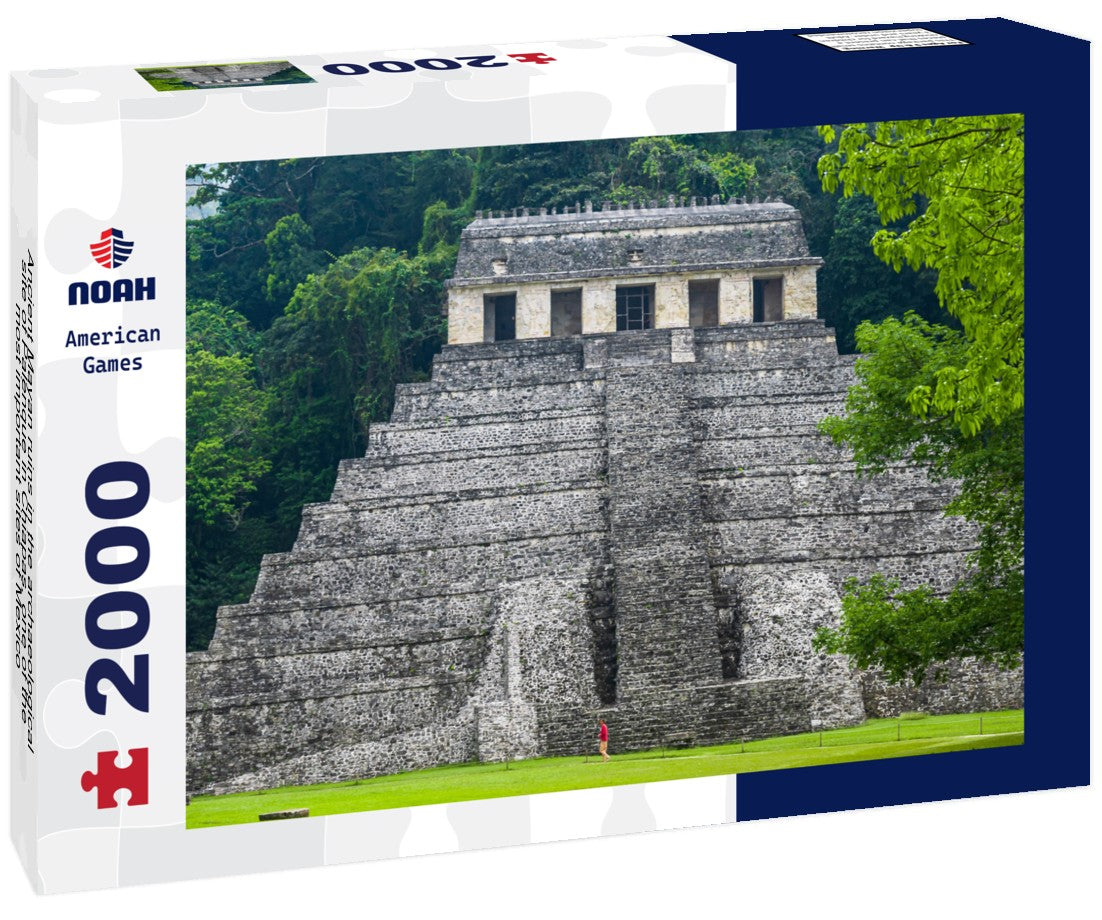 Ancient Mayan ruins in the archaeological site of Palenque in Chiapas, one of the most important sites of Mexico 2000pc Puzzle