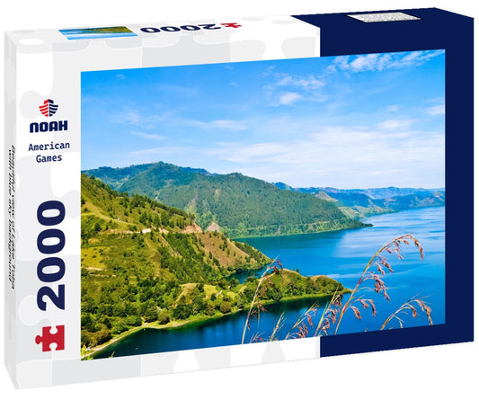 Noah Jigsaw Puzzle Beautiful view of Lake Toba with blue sky background 2000 pieces