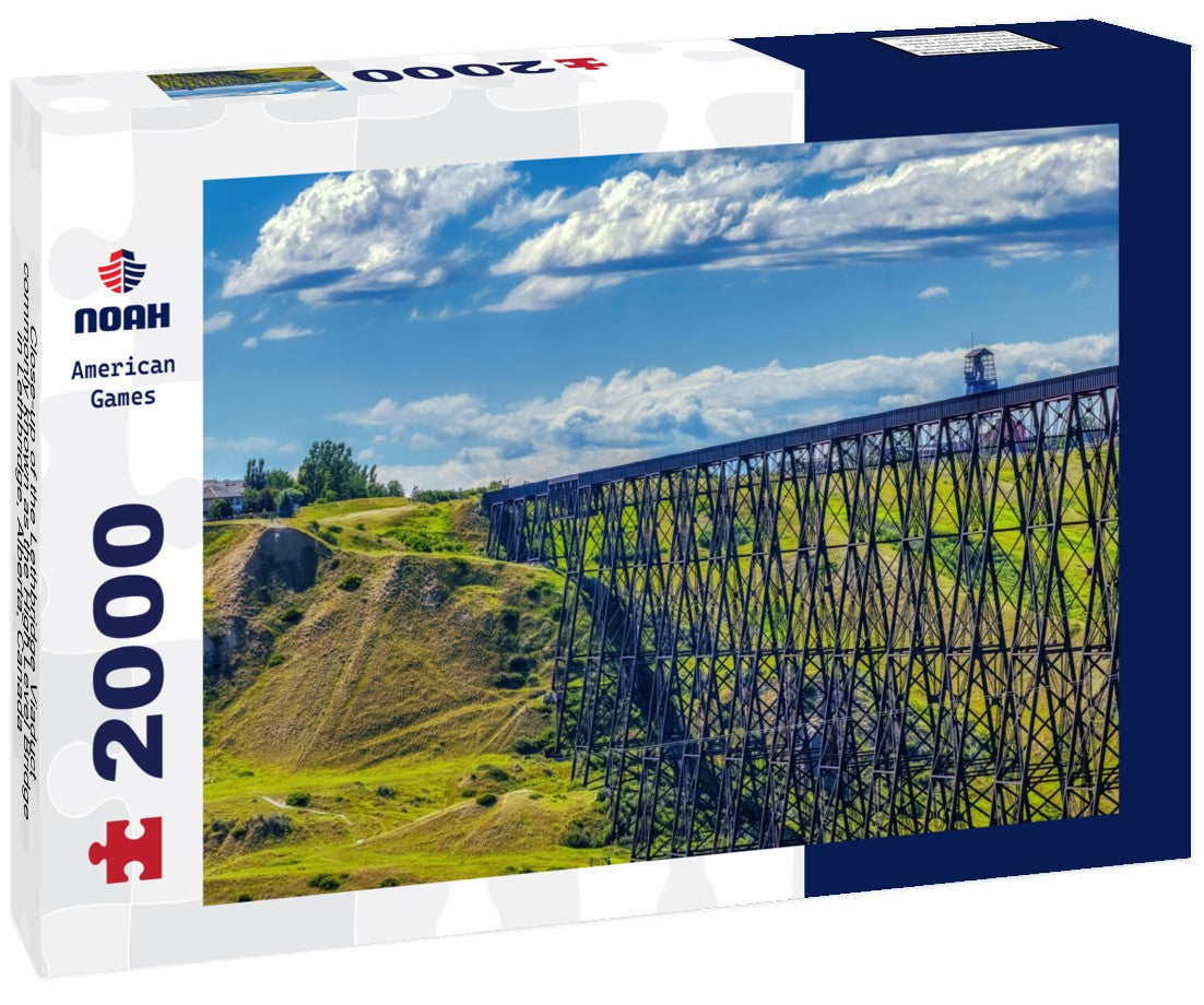 Close-up of the Lethbridge Viaduct, commonly known as the High Level Bridge in Lethbridge, Alberta, Canada 2000pc Puzzle