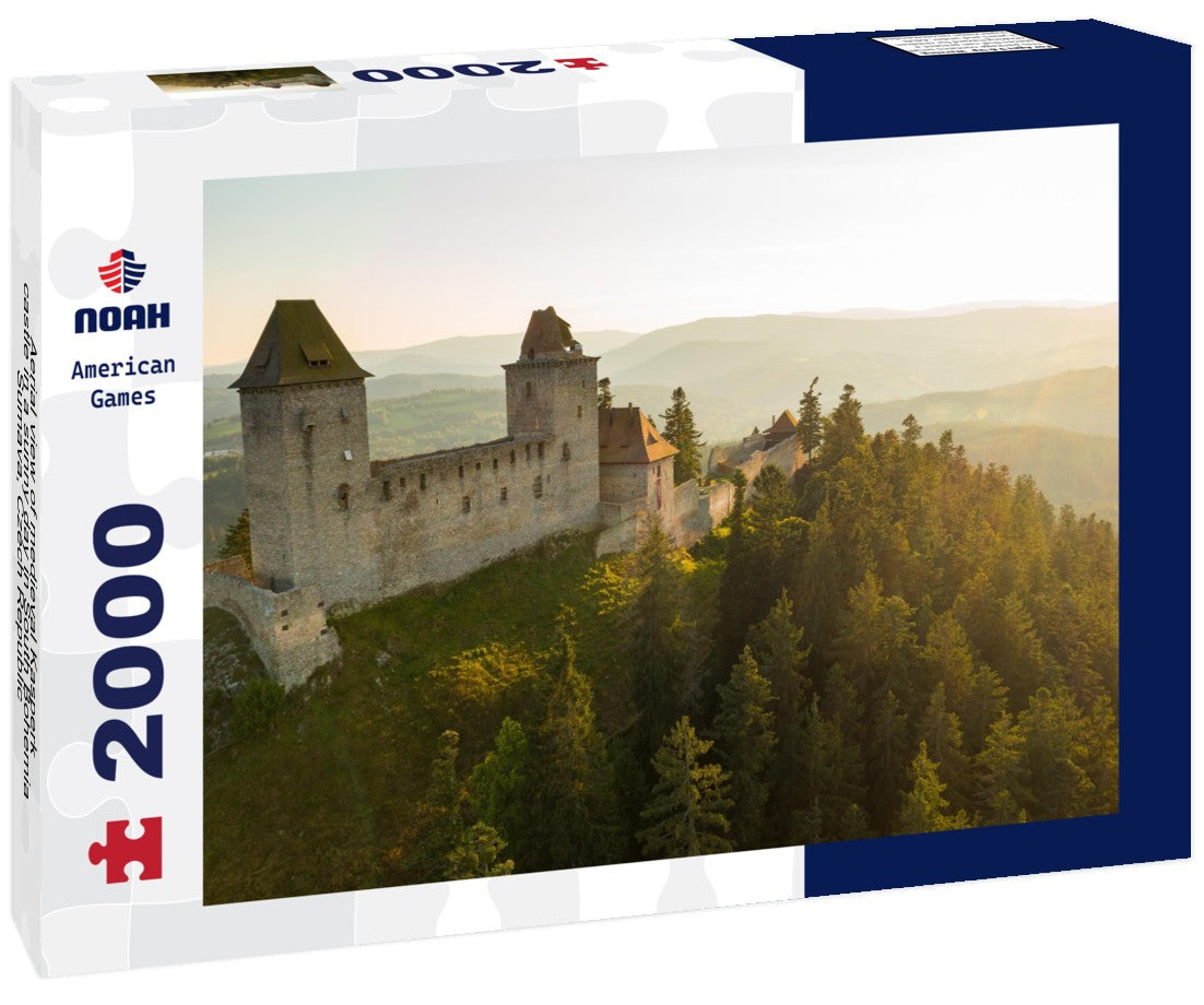Aerial view of medieval Kasperk castle in a sunny day in South Bohemia, Sumava, Czech Republic 2000pc Puzzle