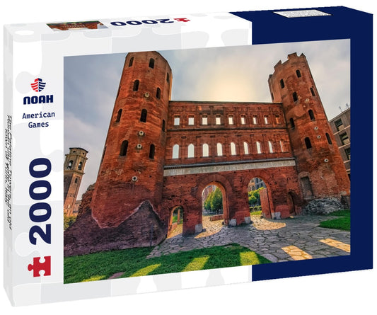 Noah Jigsaw Puzzle The Palatine Towers, an old Roman city gate in the old town of Turin, Italy 2000 pieces