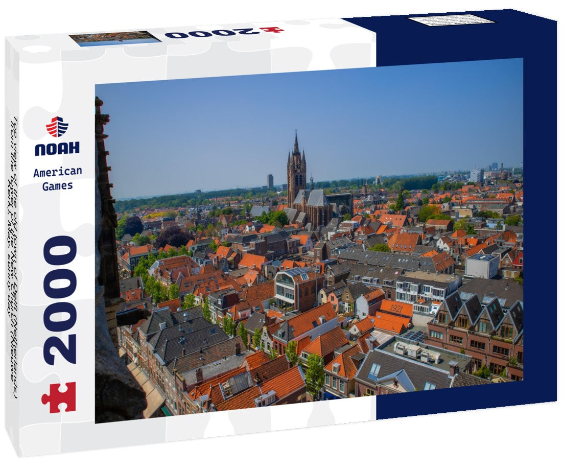Top view of the old town of Delft (Netherlands) from the tower of the New Church (Nieuwe Kerk), May, sunny day 2000pc Puzzle