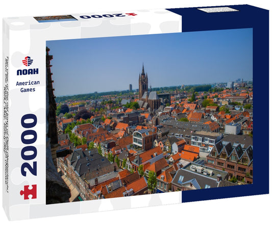 Noah Jigsaw Puzzle Top view of the old town of Delft (Netherlands) from the tower of the New Church (Nieuwe Kerk), May, sunny day 2000 pieces
