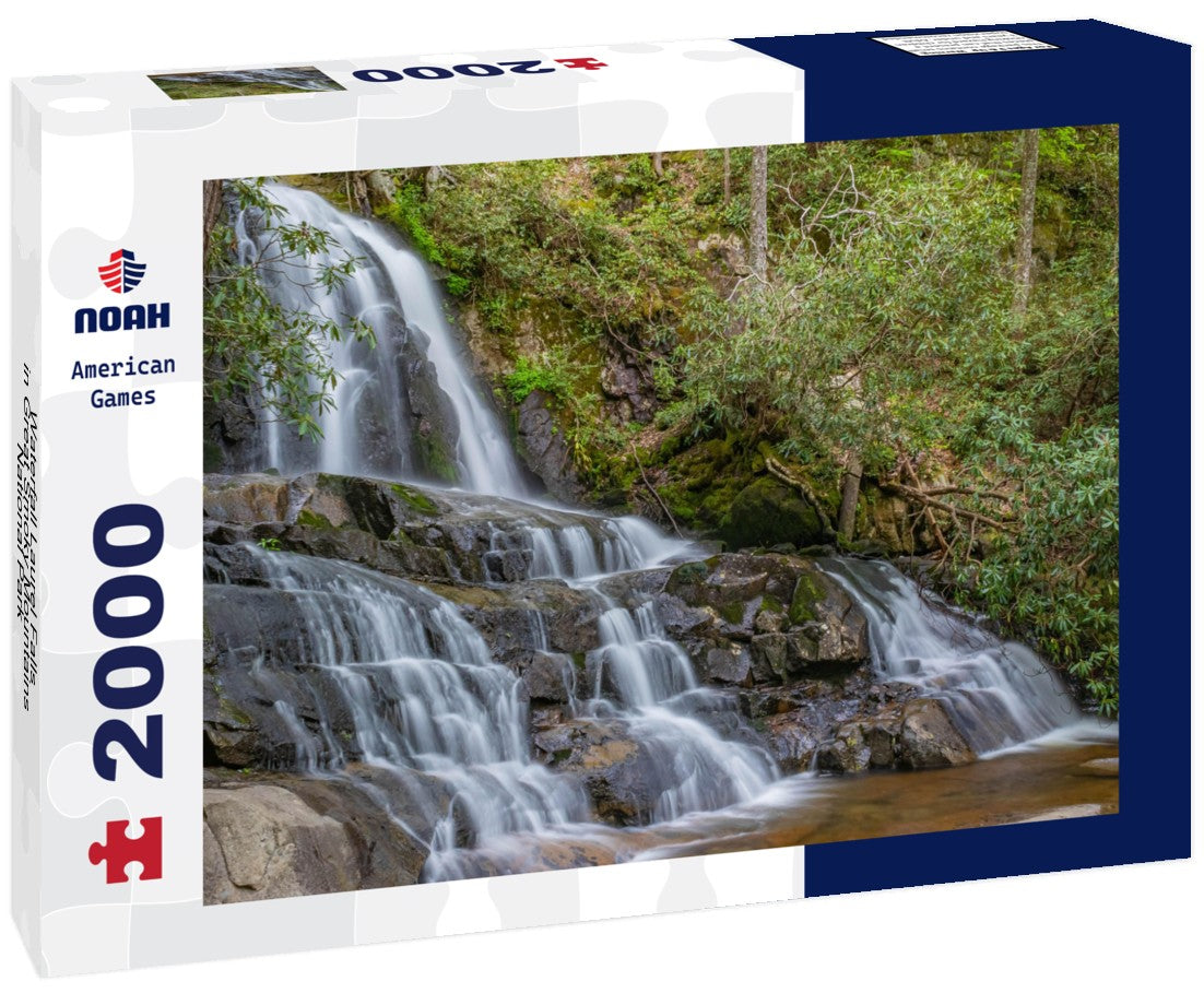 Waterfall Laurel Falls in Great Smoky Mountains National Park 2000pc Puzzle