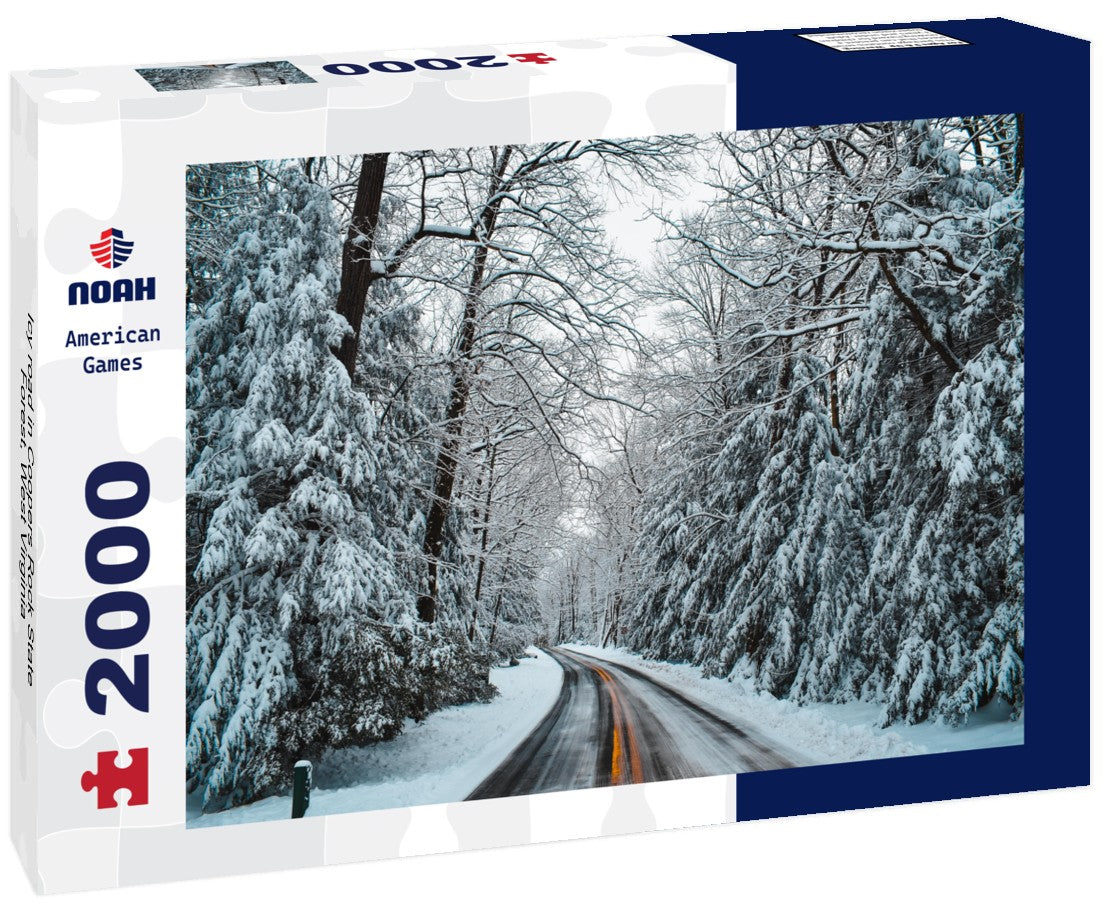 Icy road in Coopers Rock State Forest, West Virginia 2000pc Puzzle