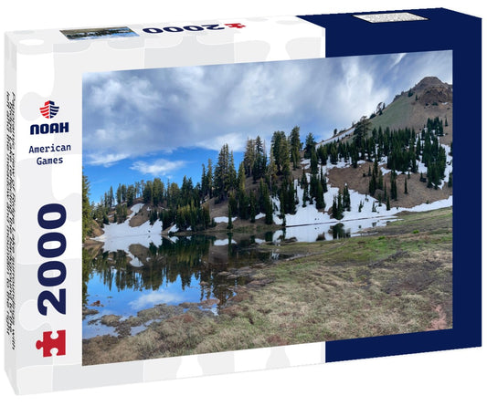 Noah Jigsaw Puzzle Panoramic view of Ridge Lake surroundings with Ridge Lake reflecting the background to the left and the meadow and mountain to the right at Lassen Volcanic National Park 2000 pieces