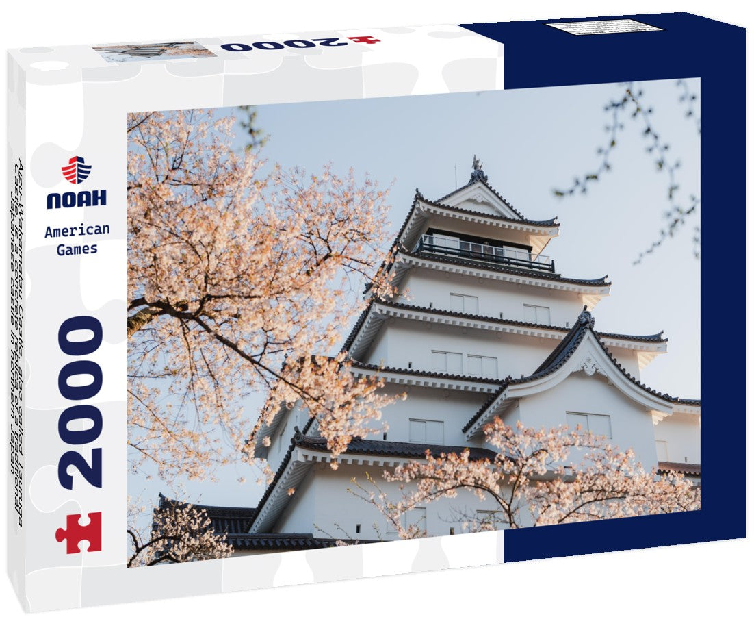 Aizu-Wakamatsu Castle, also called Tsuruga Castle, is a concrete replica of a traditional Japanese castle in northern Japan 2000pc Puzzle