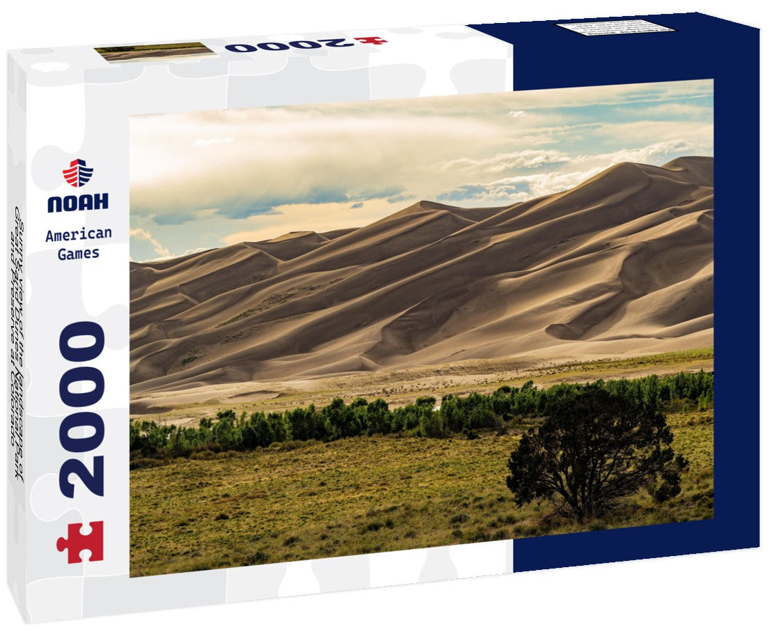 Sunny view of the landscape of Great Sand Dunes National Park and Preserve at Colorado 2000pc Puzzle