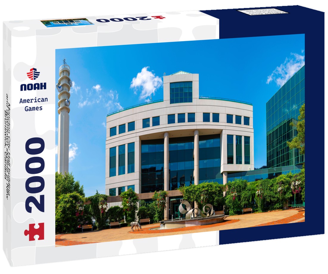 Moncton City Hall building and downtown skyline in New Brunswick, Canada 2000pc Puzzle