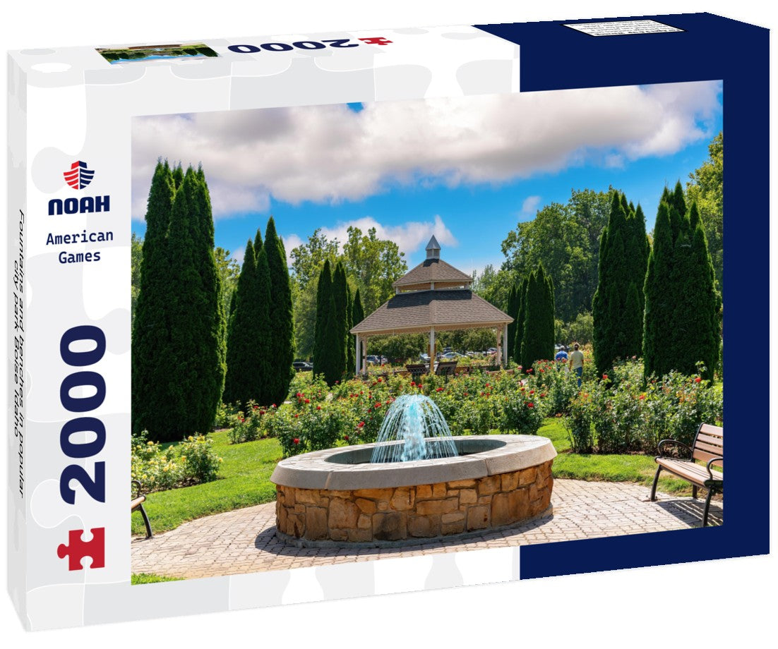 Fountains and benches in popular city park Boise Idaho 2000pc Puzzle