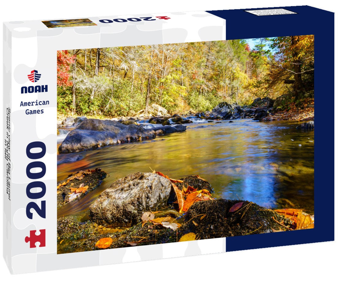 Scenic view of Big Laurel Creek in North Carolina in fall 2000pc Puzzle