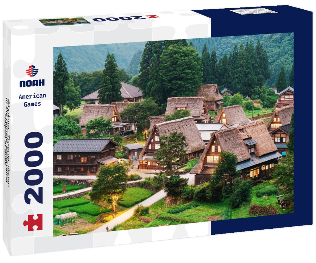 Noah Jigsaw Puzzle Ainokura, Toyama, Japan in the remote Gokayama Region at dusk 2000 pieces
