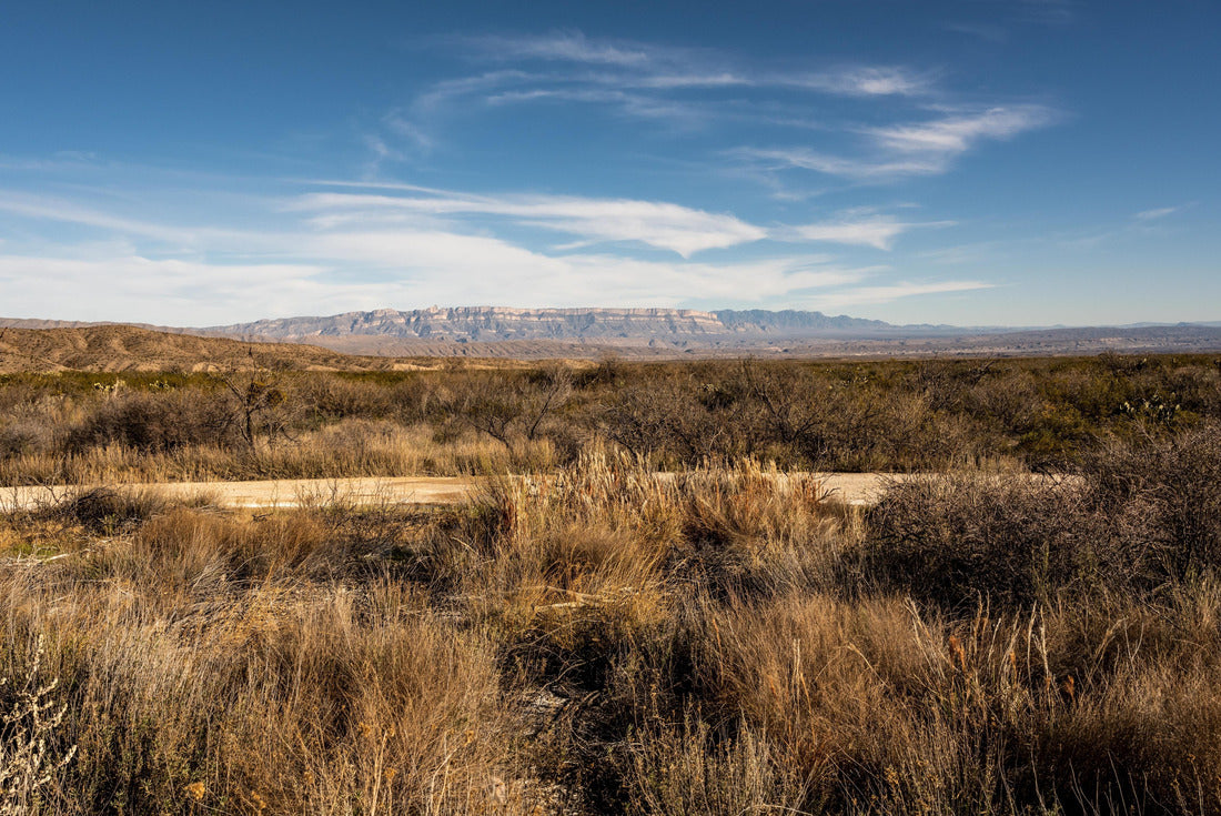 Dirt Road crossing desert in Big Bend National Park 2000pc Puzzle