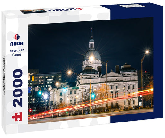Noah Jigsaw Puzzle Indiana Statehouse at night, Indianapolis 2000 pieces