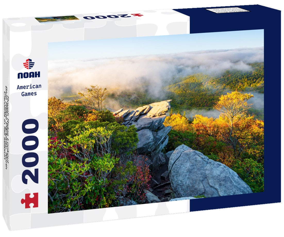 Rough Ridge Lookout , Blue Ridge Parkway, North Carolina in fall season 2000pc Puzzle
