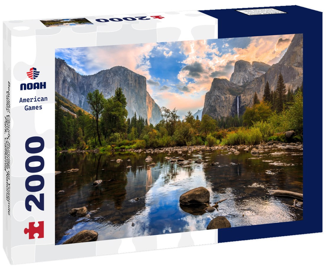 Noah Jigsaw Puzzle Beautiful Cloudy Sunrise on Yosemite Valley View, Yosemite National Park, California 2000 pieces