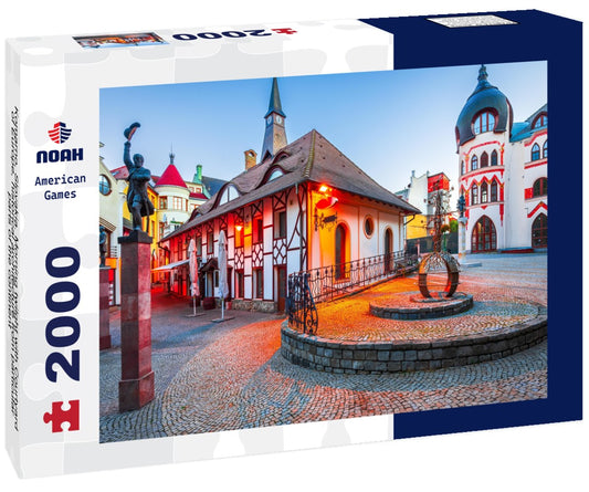Noah Jigsaw Puzzle Komarno, Slovakia. Morning twilght with Courtyard of Europe, historical architecture from particular parts of the continent 2000 pieces