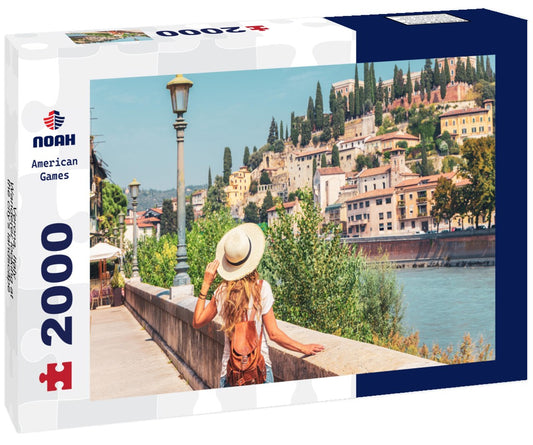 Noah Jigsaw Puzzle Verona, Italy - Wanderer looking at the city's landscape 2000 pieces
