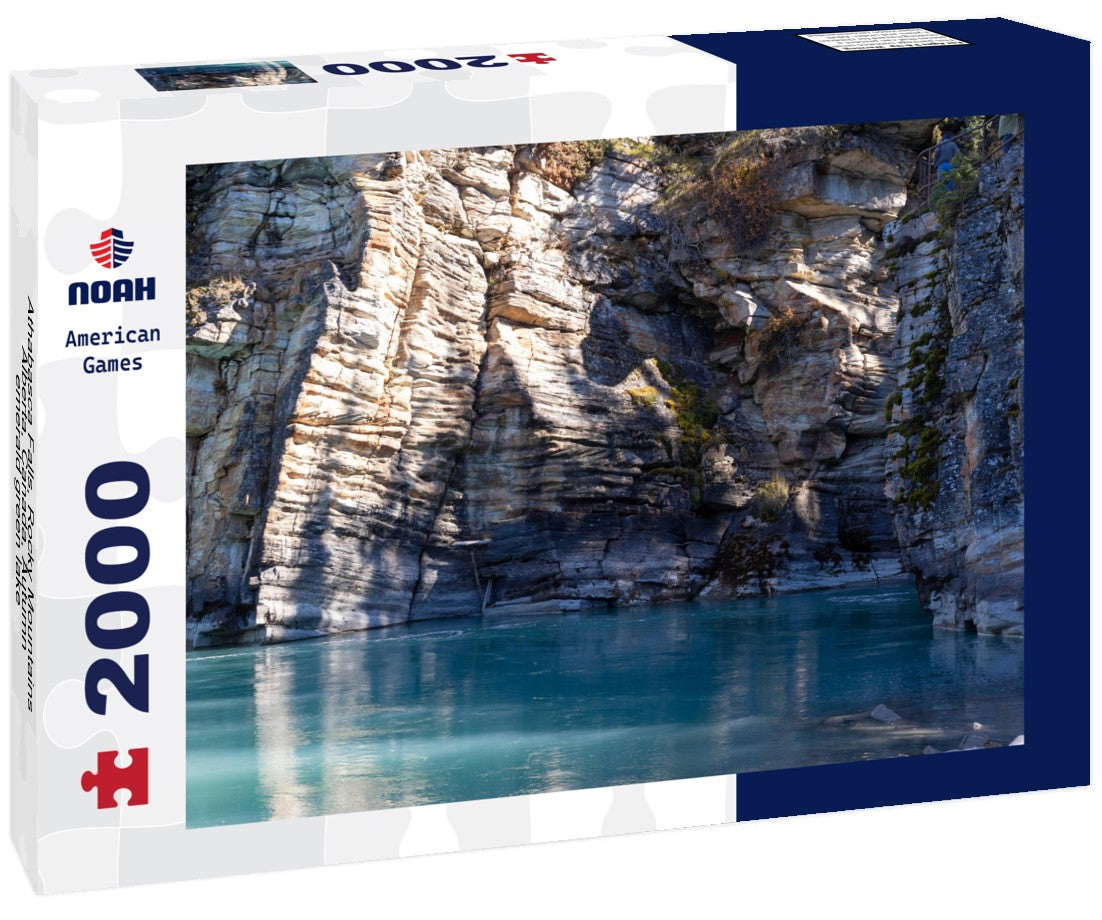 Athabasca Falls, Rocky Mountains, Alberta, Canada, Autumn, emerald green lake 2000pc Puzzle