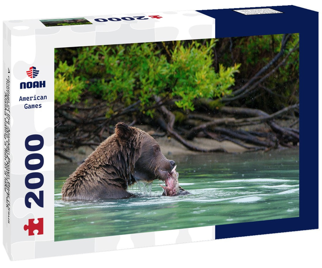 Noah Jigsaw Puzzle A closeup of the Alaskan Brown Bear (Ursus horribilis) in Lake Clark National Park Alaska eating a fish in a lake 2000 pieces