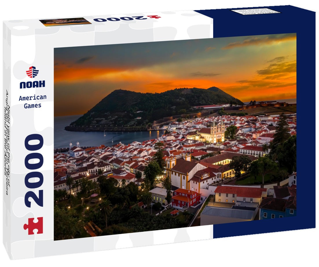 Night view of the city of Angra do Hróismo on Terceira Island in the Azores 2000pc Puzzle
