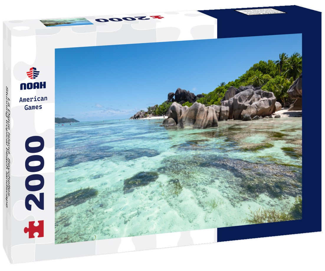 La Digue Island, Seychelles. Stunning tropical beach landscape 2000pc Puzzle