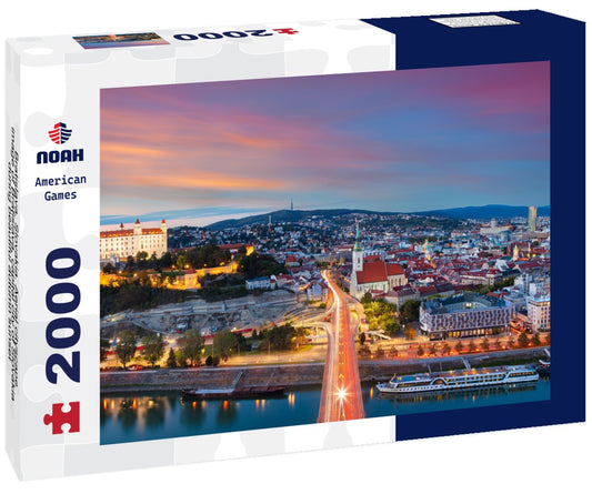 Noah Jigsaw Puzzle Bratislava, Slovakia. Aerial cityscape image of Bratislava, capital city of Slovakia during beautiful autumn sunset 2000 pieces