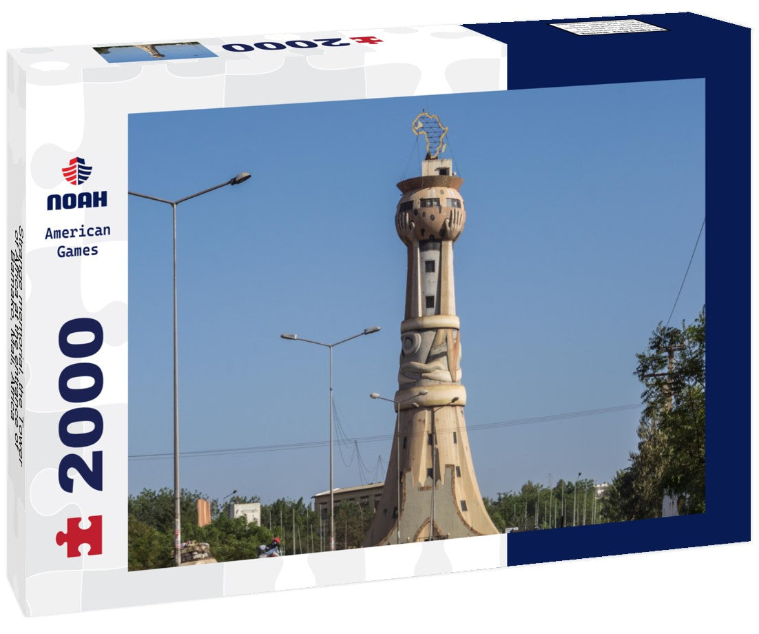 Strange memorial, the Tower of Africa at the entrance of Bamako, Mali, Africa 2000pc Puzzle