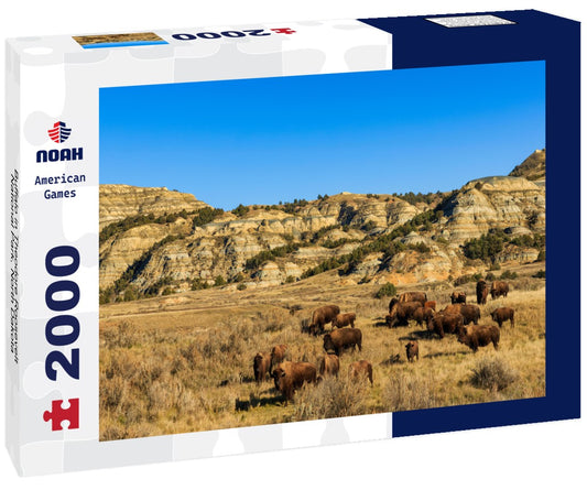 Noah Jigsaw Puzzle Buffalo in Theodore Roosevelt National Park, North Dakota 2000 pieces