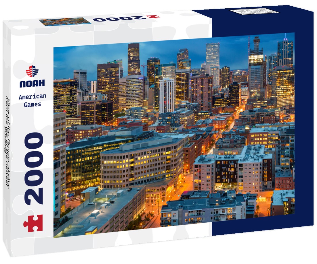 the Denver skyline from the top of the newest building 2000pc Puzzle