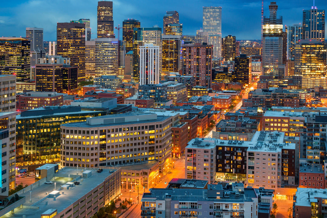 the Denver skyline from the top of the newest building 2000pc Puzzle