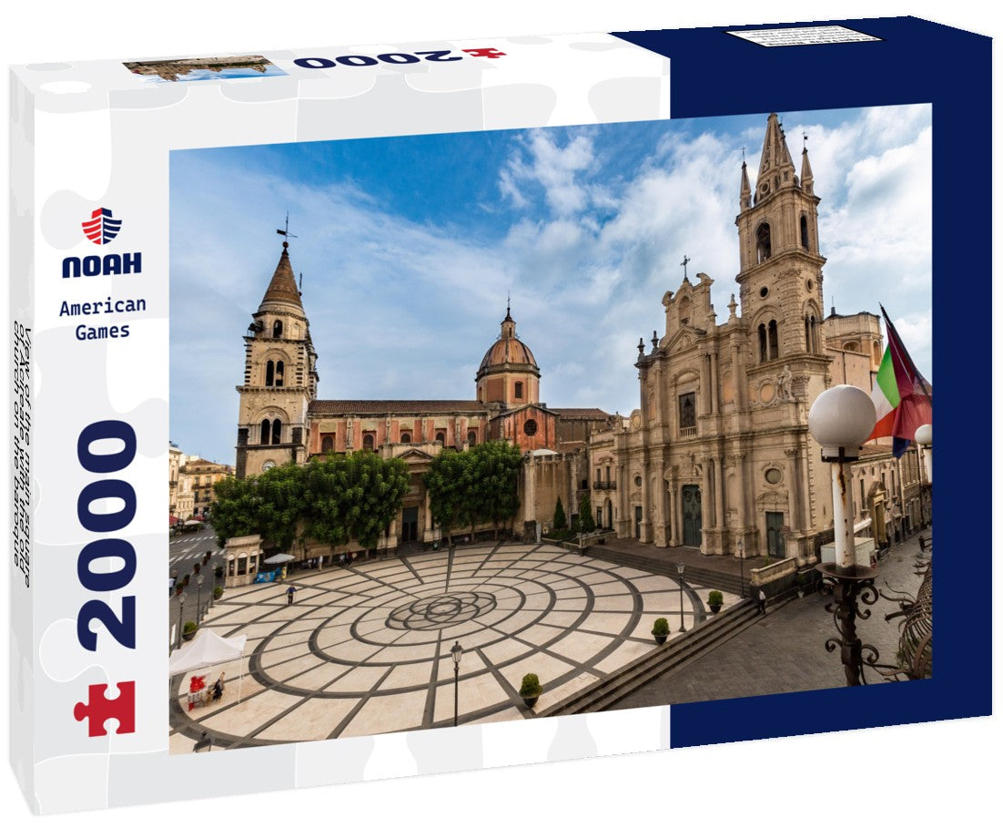 the main square of Acireale with the old church on the baroque 2000pc Puzzle