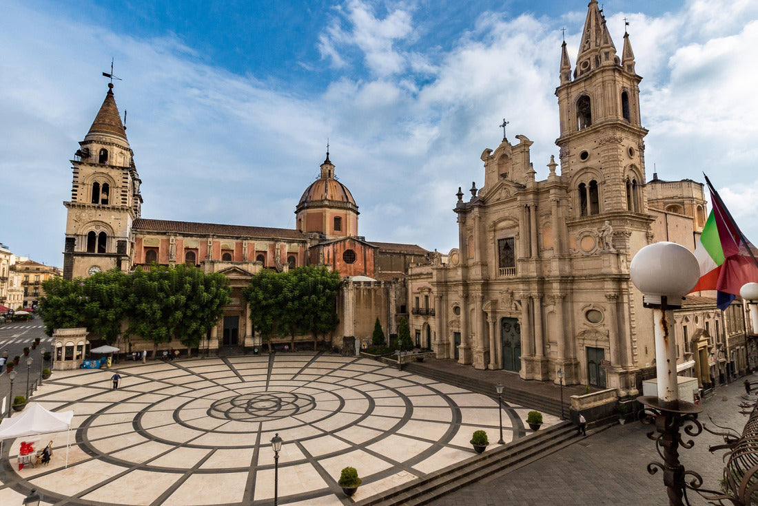 the main square of Acireale with the old church on the baroque 2000pc Puzzle