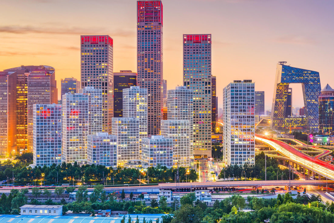 Beijing, China modern financial district skyline at dusk 2000pc Puzzle