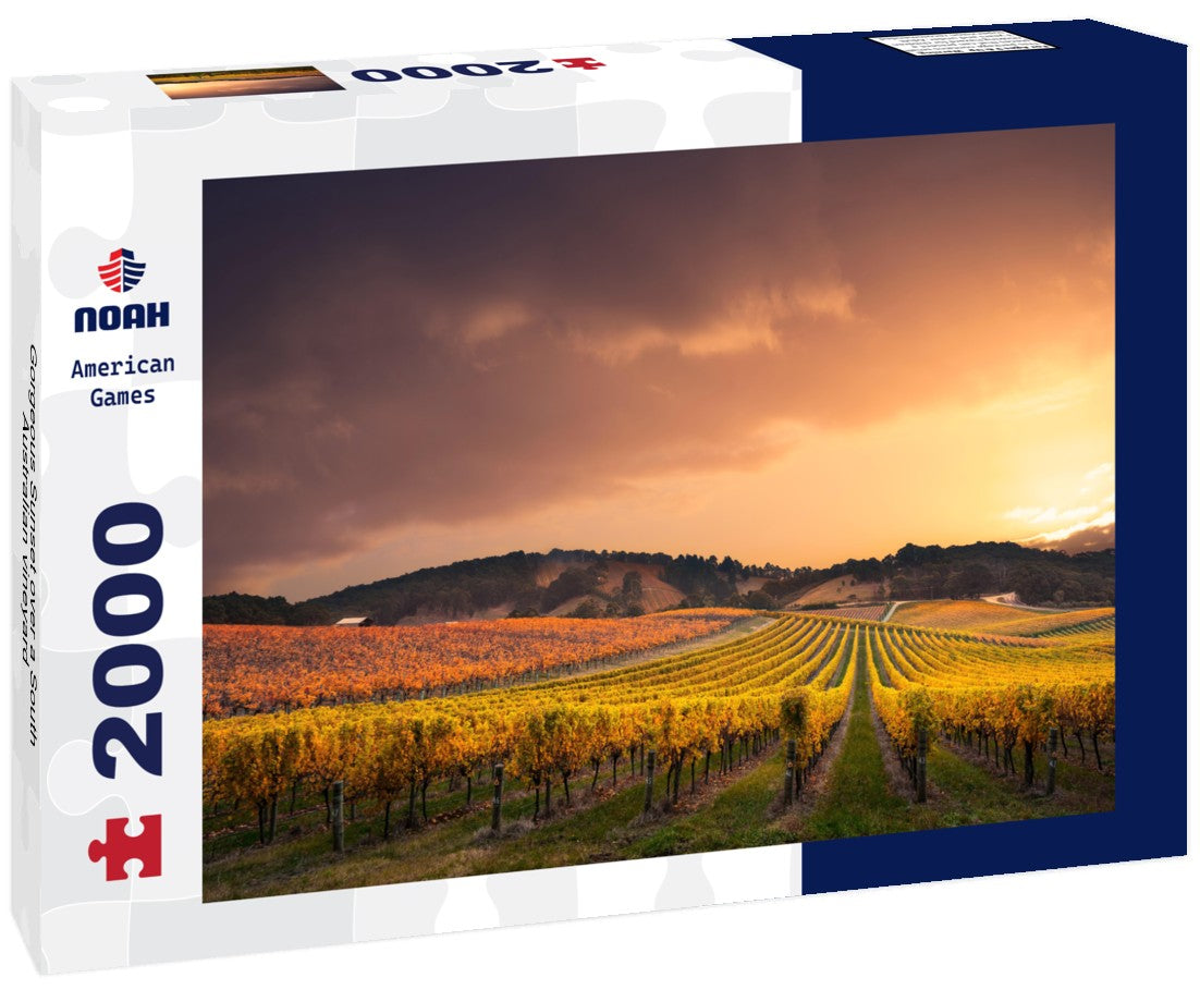 Gorgeous Sunset over a South Australian vineyard 2000pc Puzzle