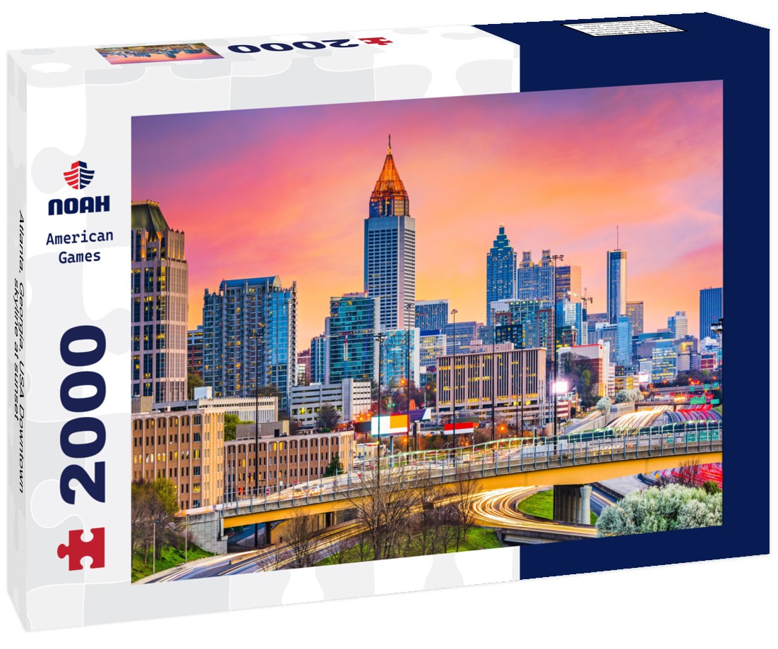 Atlanta, Georgia, USA Downtown skyline at sunset 2000pc Puzzle