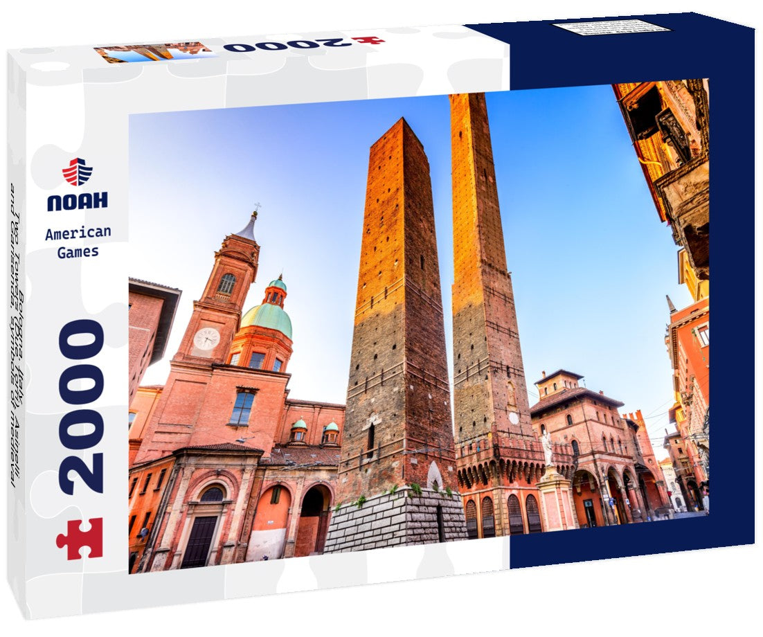 Bologna, Italy - Two Towers (Due Torri), Asinelli and Garisenda, symbols of medieval Bologna 2000pc Puzzle