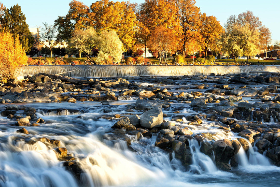 An autumn view of the waterfall after the city of Idaho Falls, ID USA is named 2000pc Puzzle