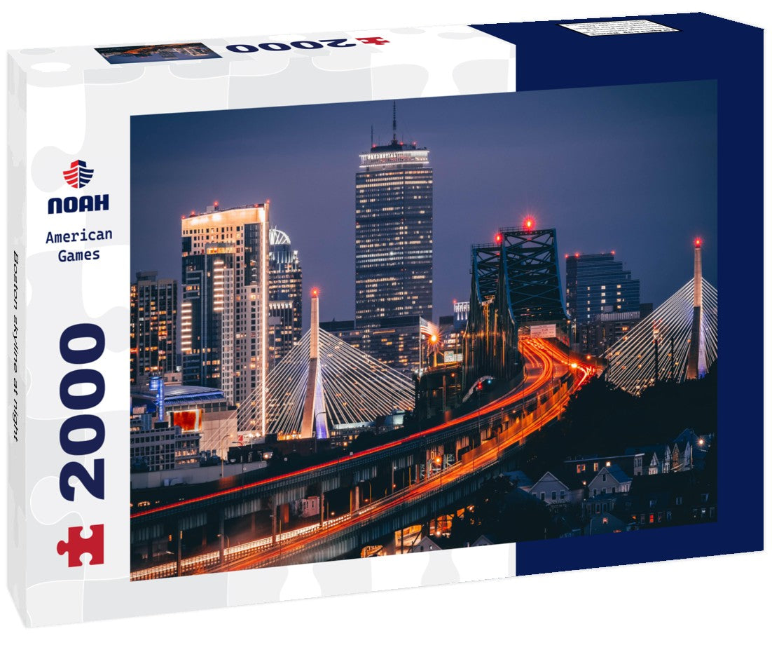 Boston skyline at night 2000pc Puzzle